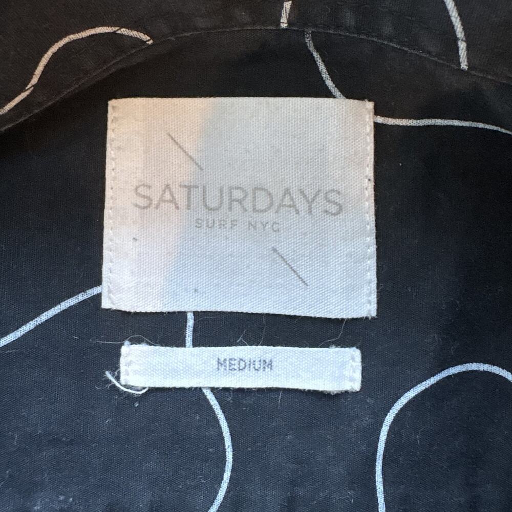 Saturdays Surf NYC Men's Abstract Print Button Down Shirt M - Picture 4 of 6